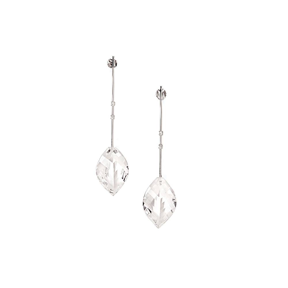 Paola Grande Gioielli AMI 'Amo' in oro bianco e cristallo di rocca