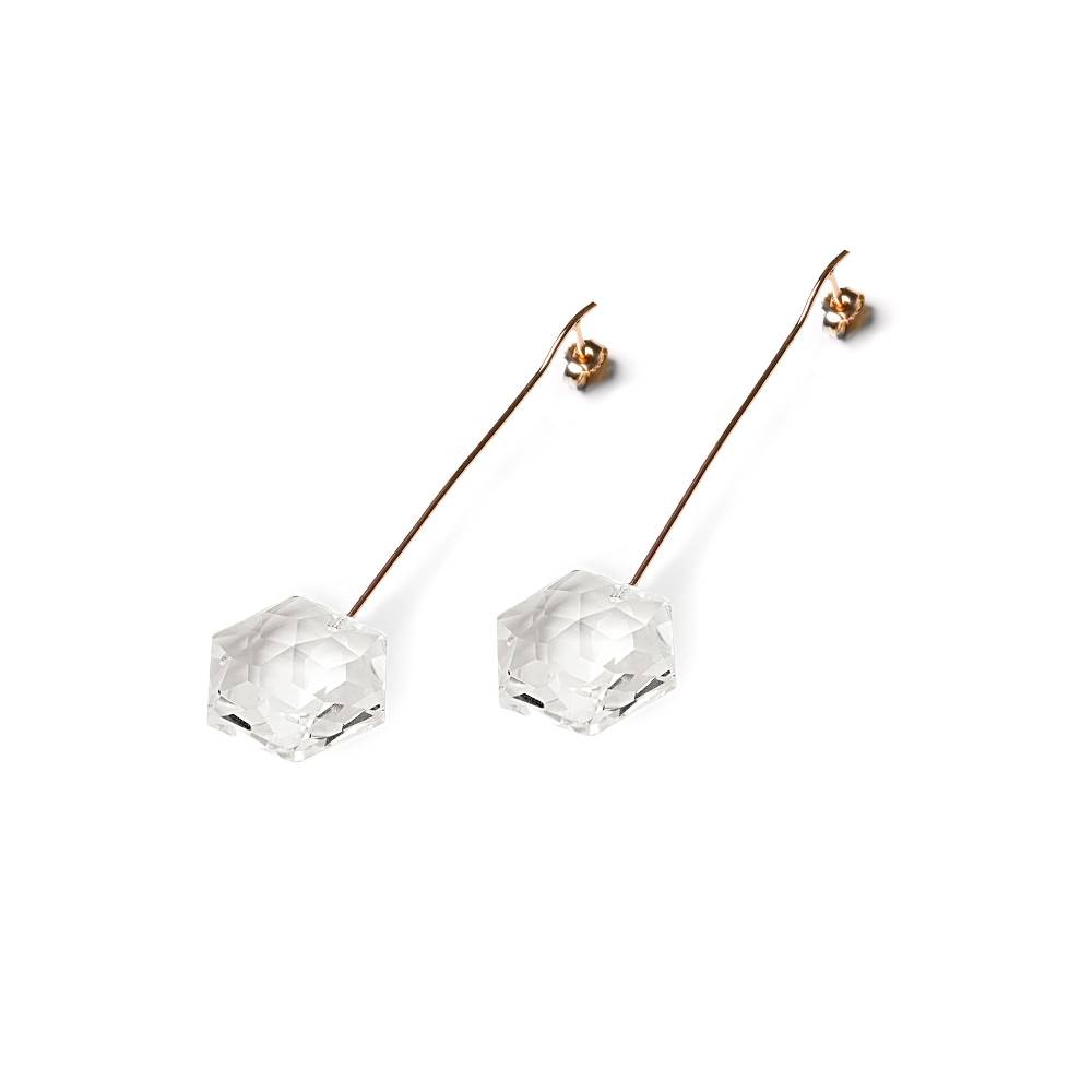 Paola Grande Gioielli AMI 'Amo' In Oro Rosa E Cristalli