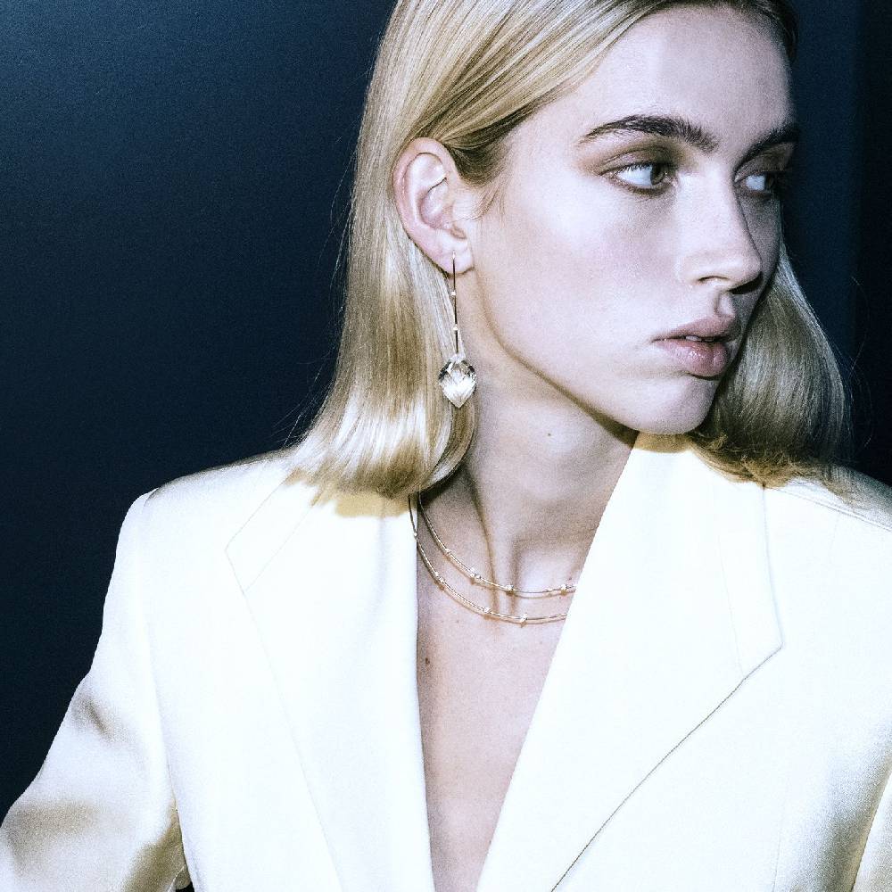 Paola Grande Gioielli AMI Amo In Oro Rosa E Cristalli