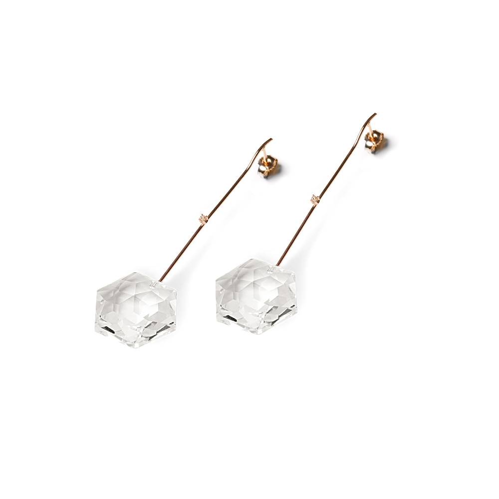 Paola Grande Gioielli AMI 'Amo' In Oro Rosa E Cristalli