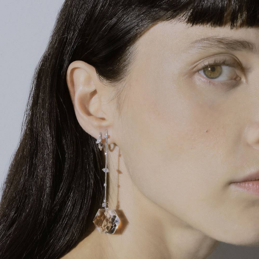 Paola Grande Gioielli AMI Amo Oro Bianco, Diamanti E Cristalli