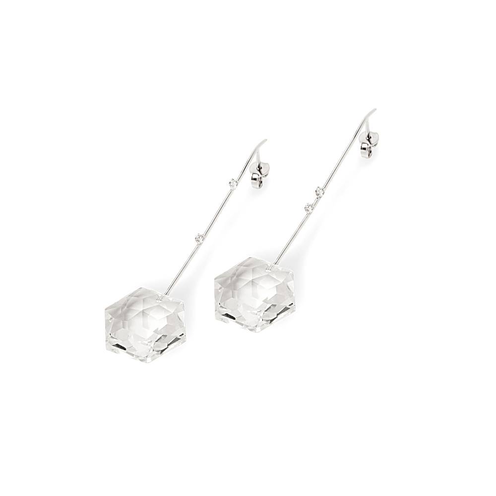 Paola Grande Gioielli AMI Amo oro bianco e cristalli