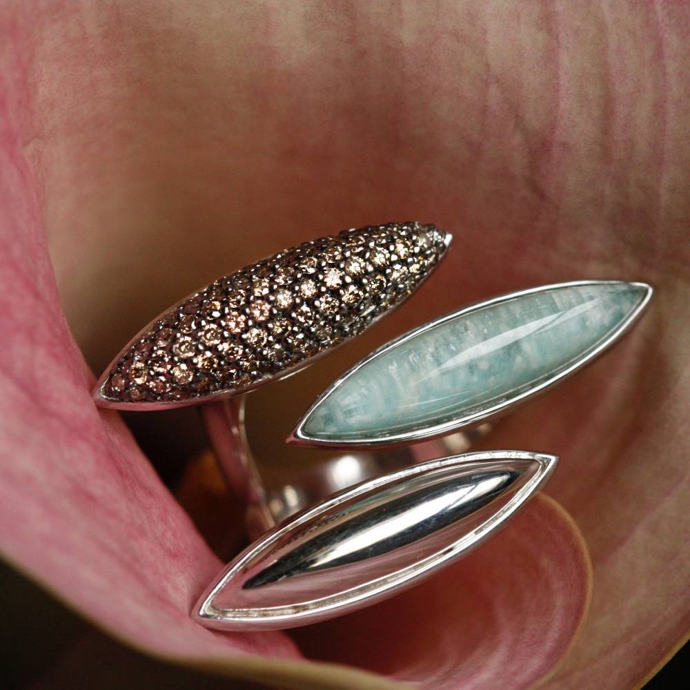 Paola Grande Gioielli AURUM Anello Navetta 3 Elementi