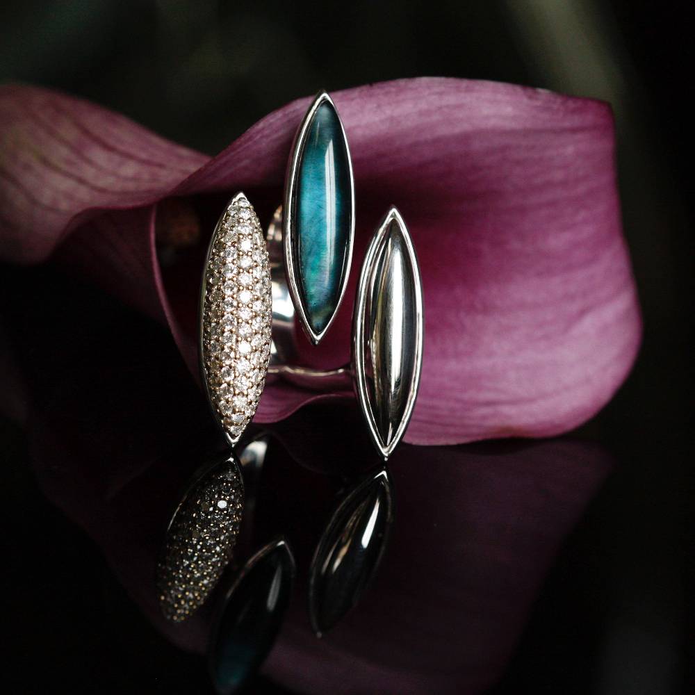 Paola Grande Gioielli AURUM Anello Navetta 3 Elementi