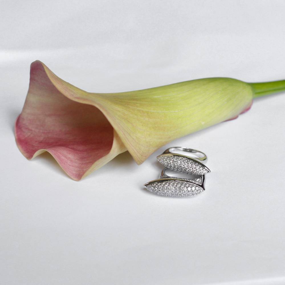 Paola Grande Gioielli AURUM Anello Navetta Con Diamanti