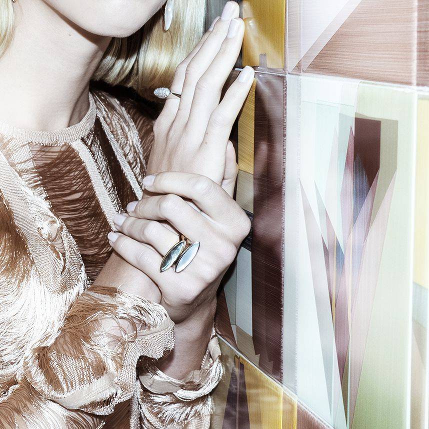 Paola Grande Gioielli AURUM Anello Navetta Con Madreperla