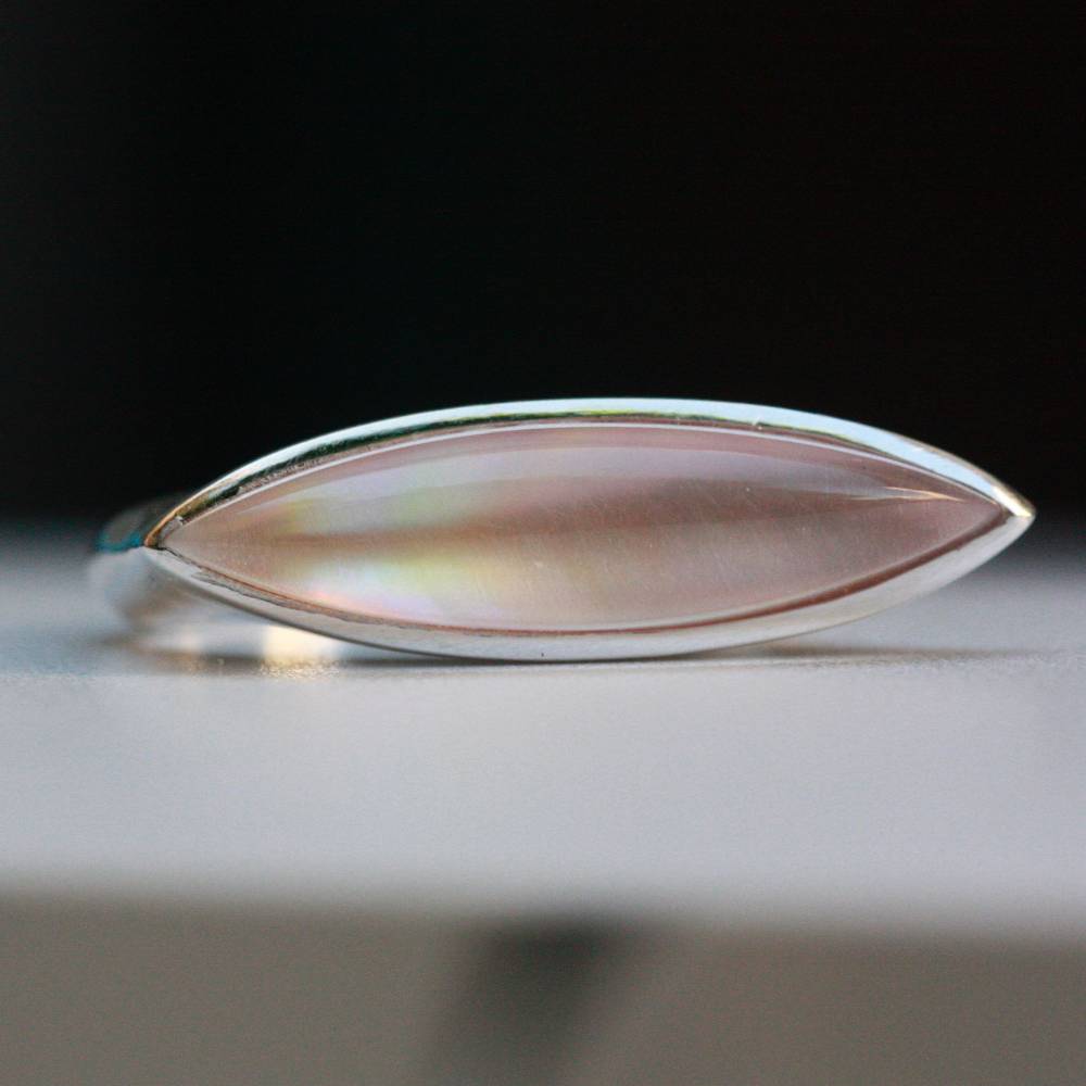 Paola Grande Gioielli AURUM Anello Navetta Con Madreperla