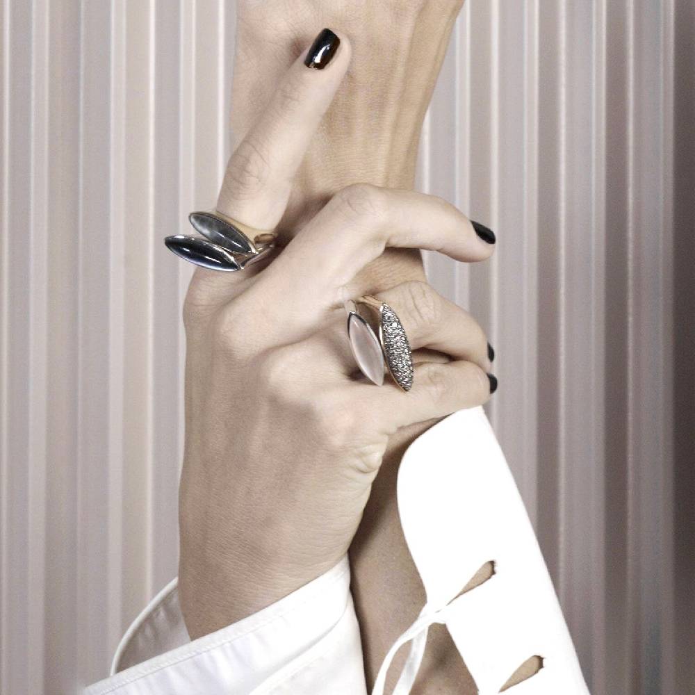 Paola Grande Gioielli AURUM Anello Navetta Con Madreperla