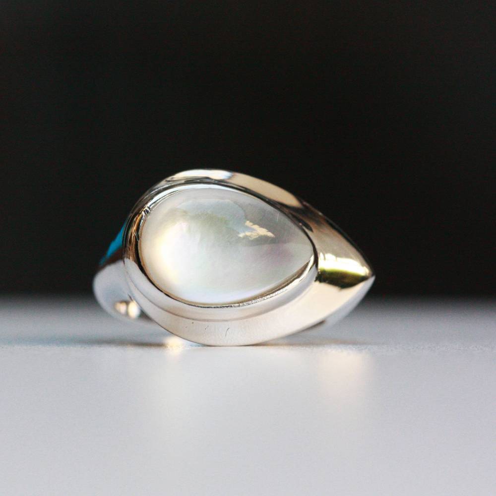 Paola Grande Gioielli AURUM Chevalier Con Madreperla Bianca