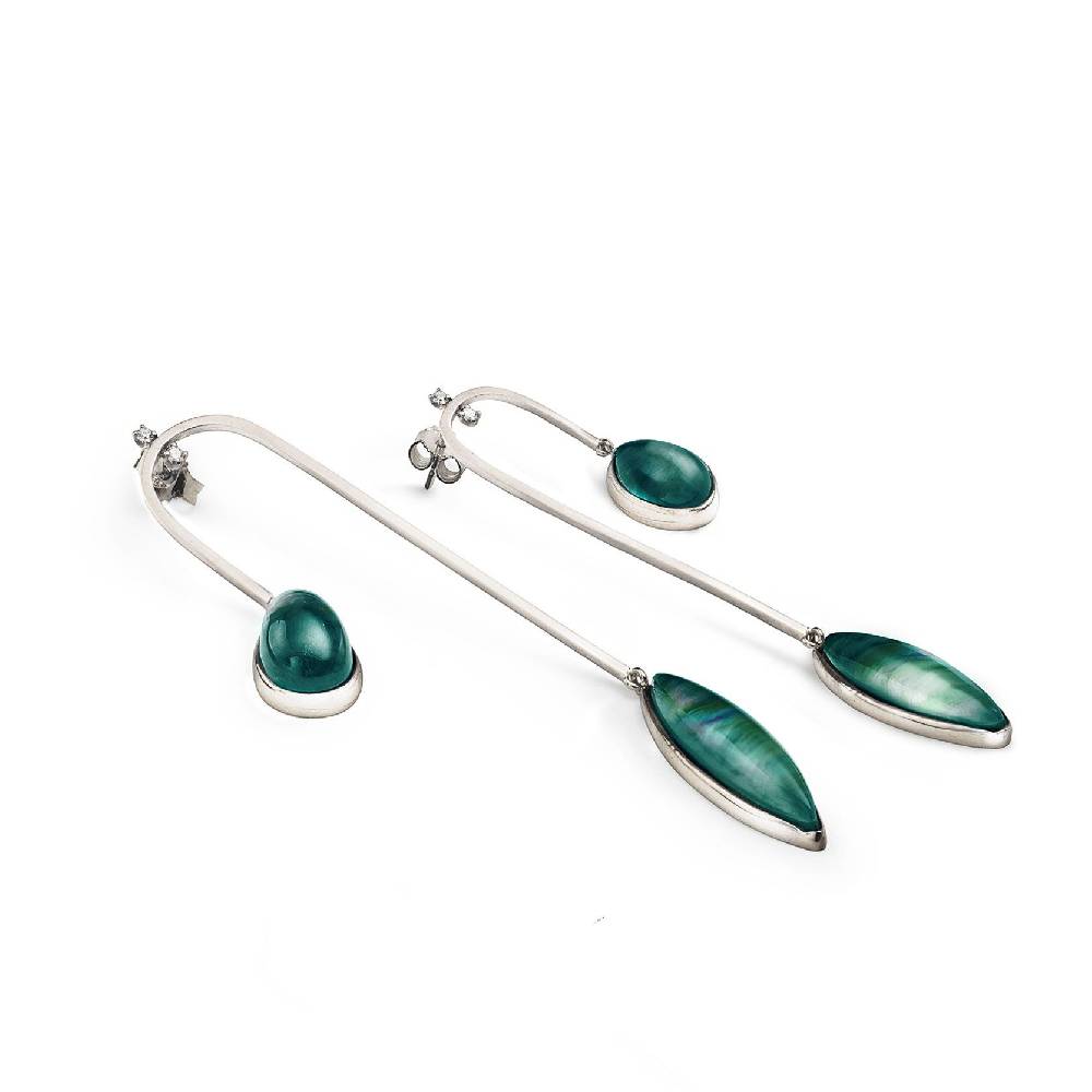 Paola Grande Gioielli AURUM Orecchini 'Amo Curvo' Lunghi