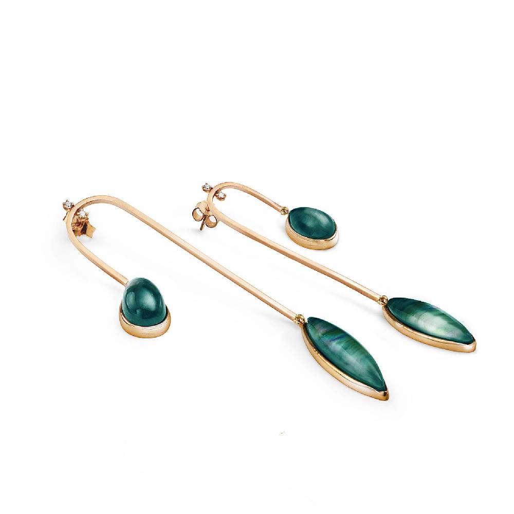 Paola Grande Gioielli AURUM Orecchini Amo Curvo Lungo