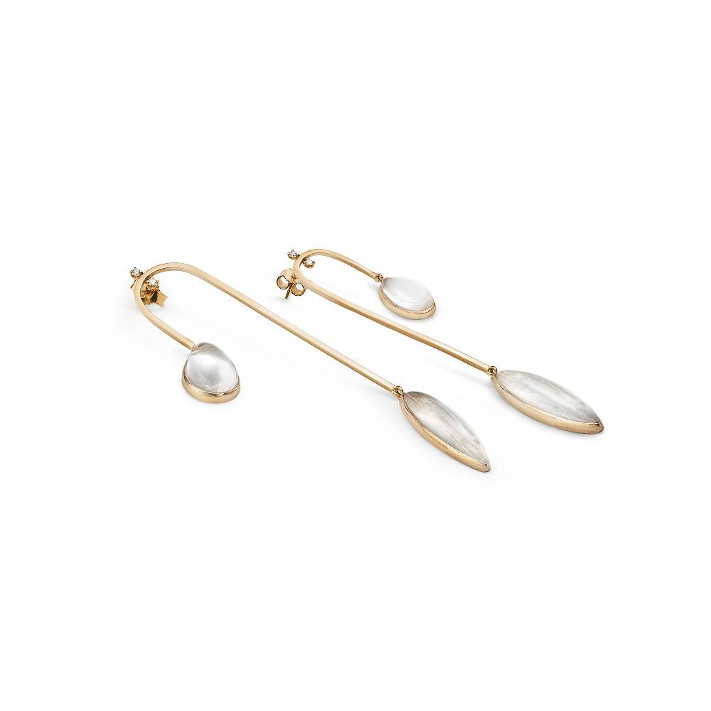 Paola Grande Gioielli AURUM Orecchini Amo Curvo Lungo