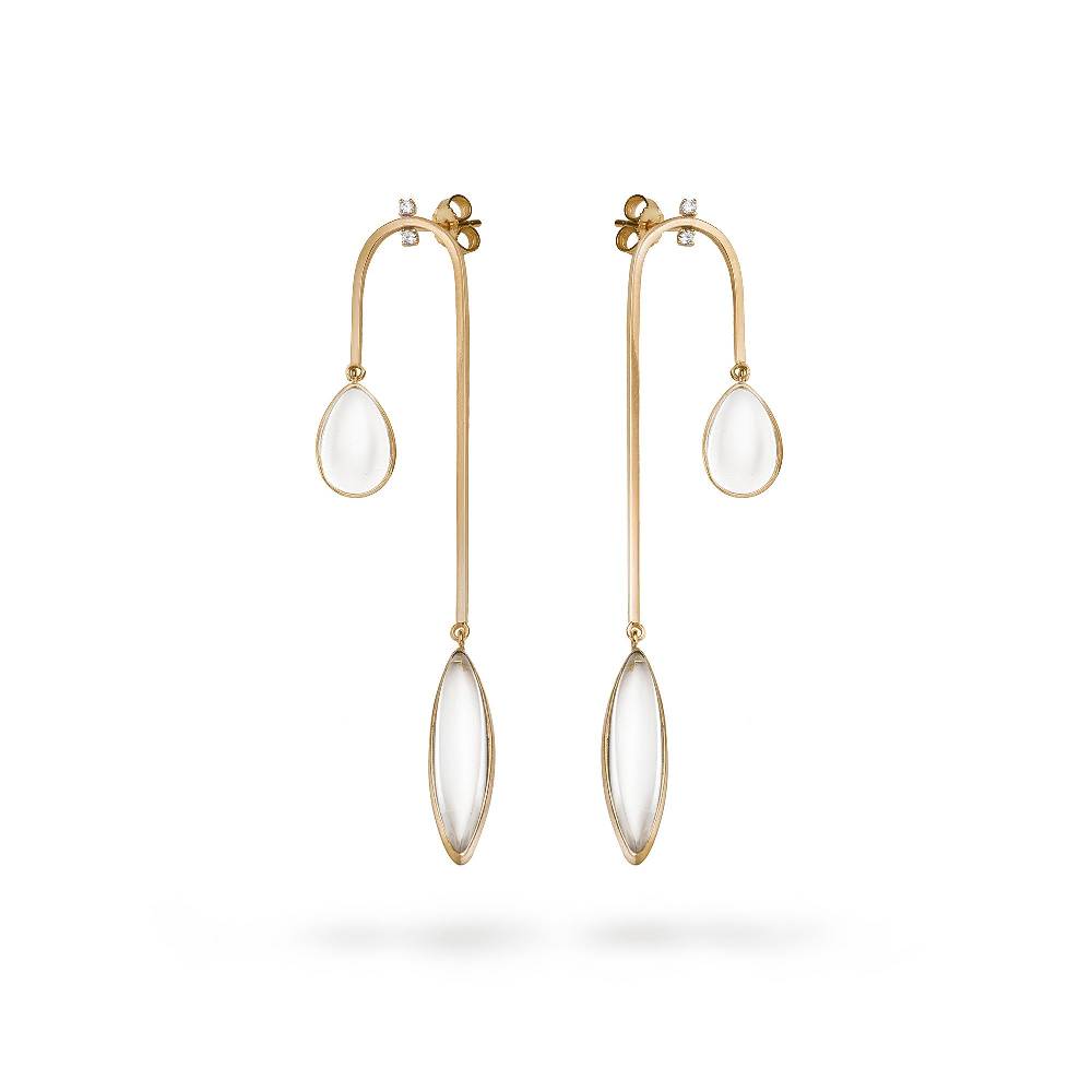 Paola Grande Gioielli AURUM Orecchini amo curvo lungo