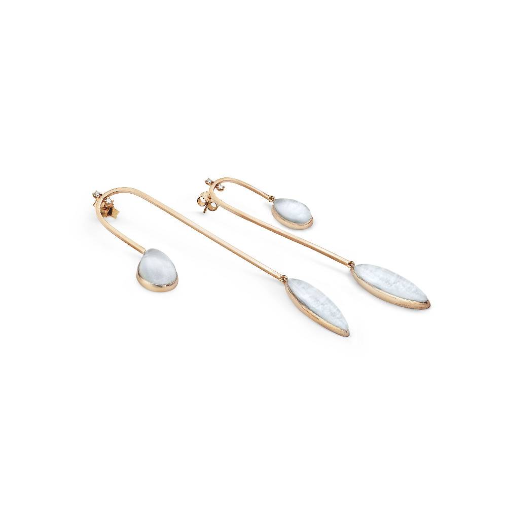 Paola Grande Gioielli AURUM Orecchini Amo Curvo Lungo