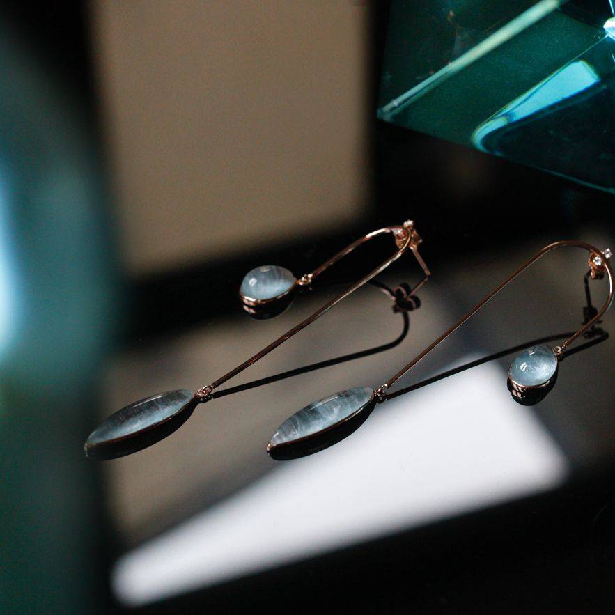 Paola Grande Gioielli AURUM Orecchini Amo Curvo Lungo