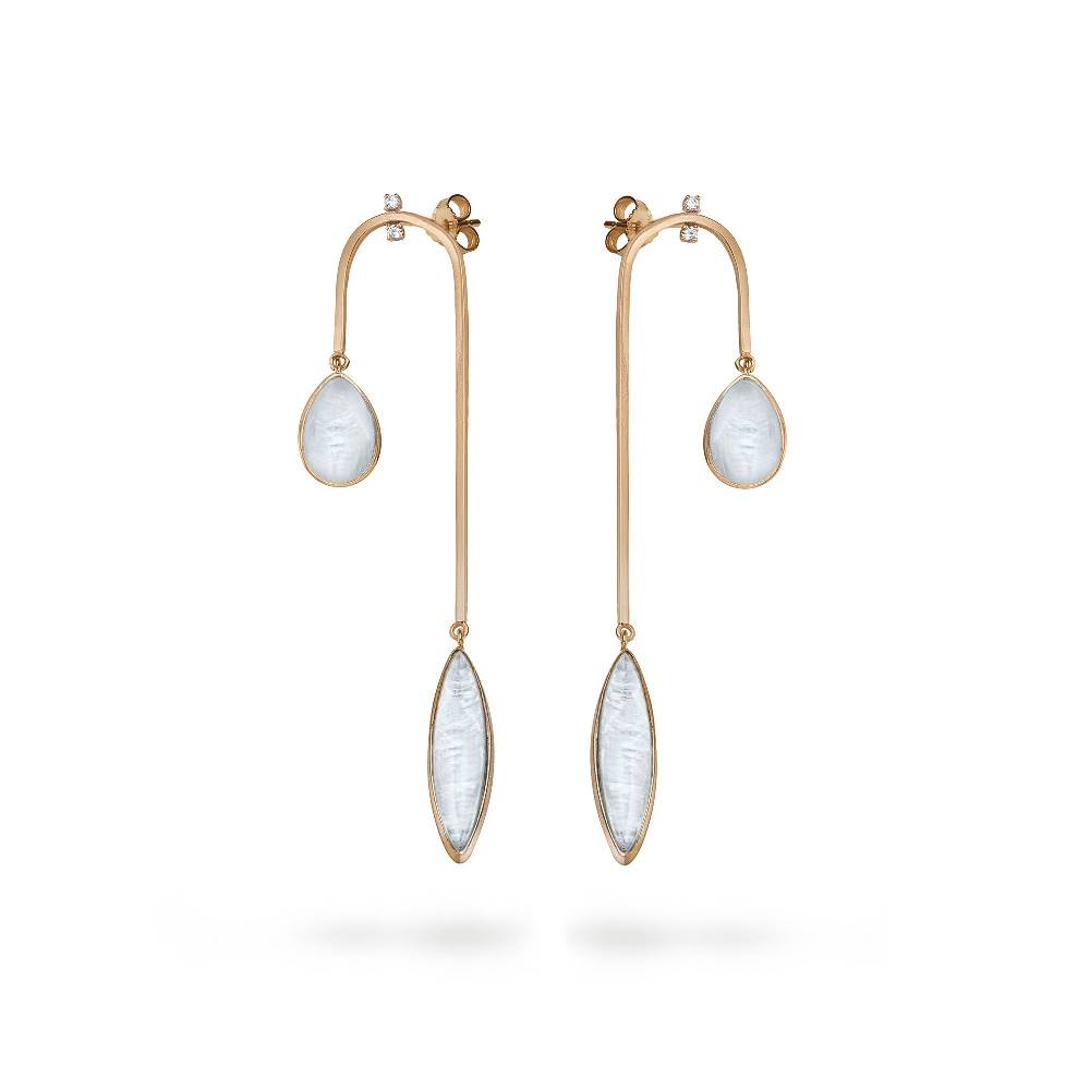 Paola Grande Gioielli AURUM Orecchini Amo curvo lungo