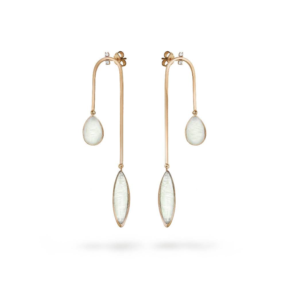 Paola Grande Gioielli AURUM Orecchini Amo curvo lungo