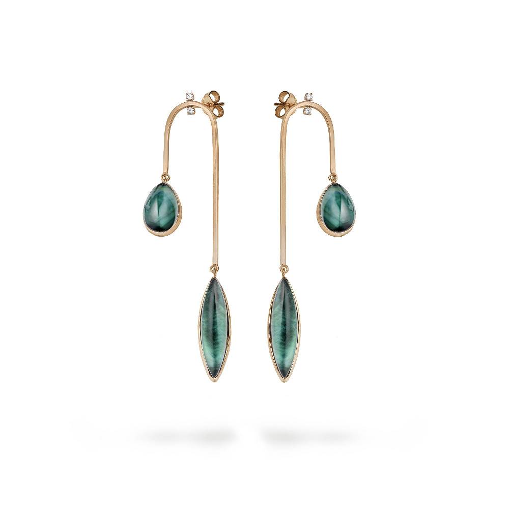 Paola Grande Gioielli AURUM Orecchini amo curvo medio