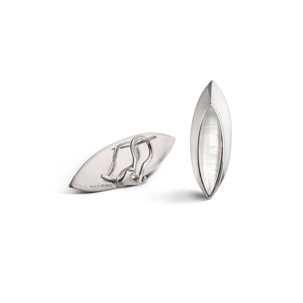 Paola Grande Gioielli AURUM Orecchini Scudo Bianchi