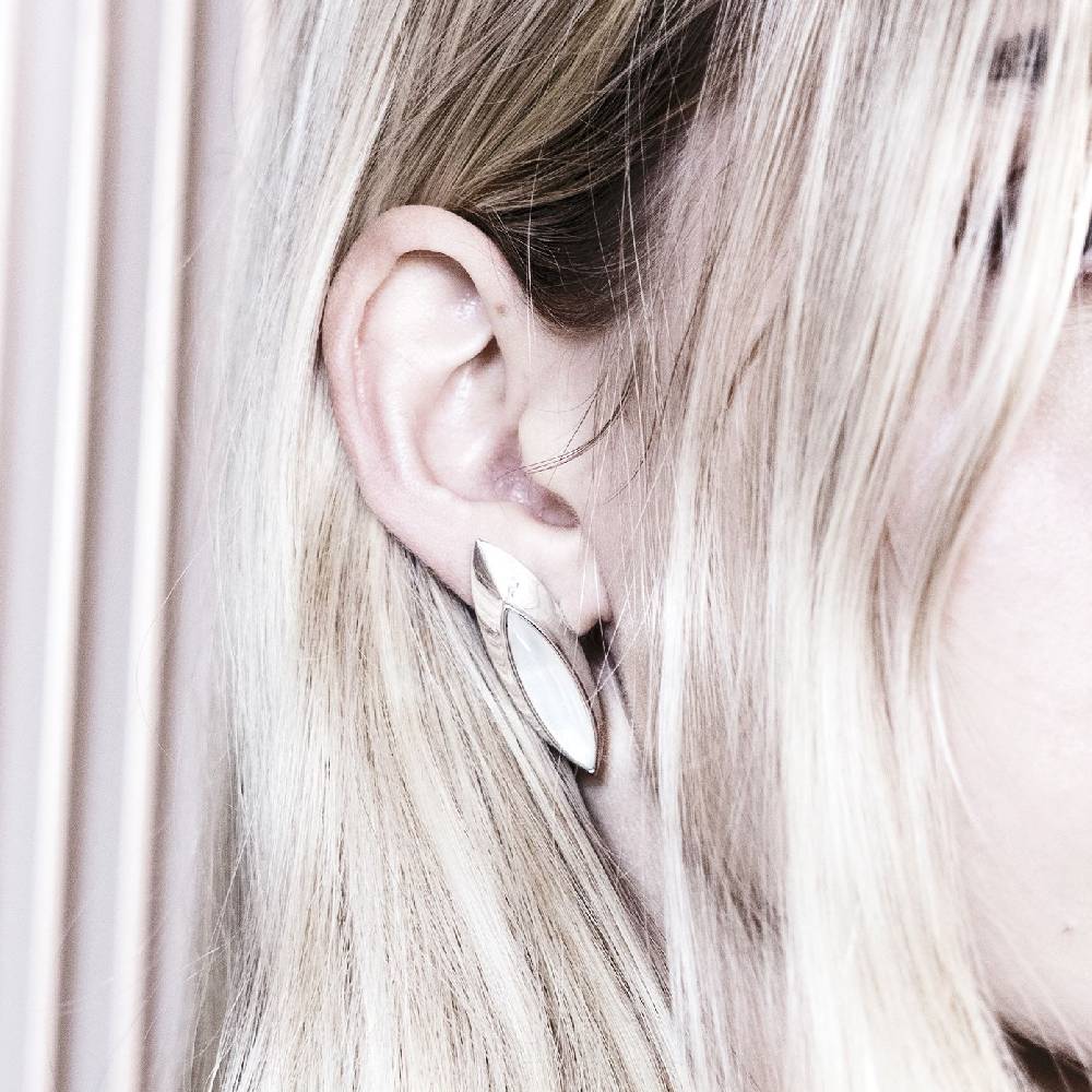 Paola Grande Gioielli AURUM Orecchini Scudo Bianchi