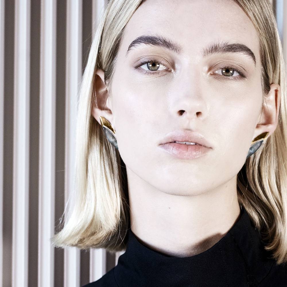 Paola Grande Gioielli AURUM Orecchini Scudo In Bronzo E Madreperla