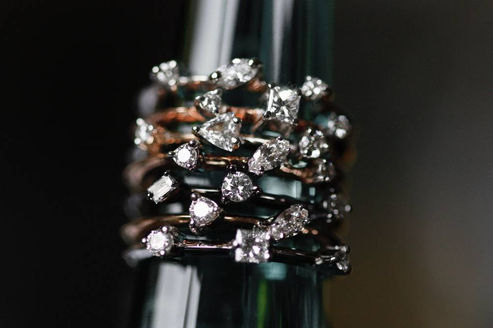 Paola Grande Gioielli BALANCE Anello 'Balance' In Oro Bianco Con Triangolo