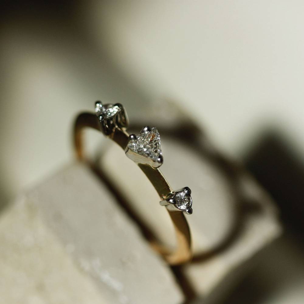 Paola Grande Gioielli BALANCE Anello 'Balance' In Oro Rosa Con Triangolo