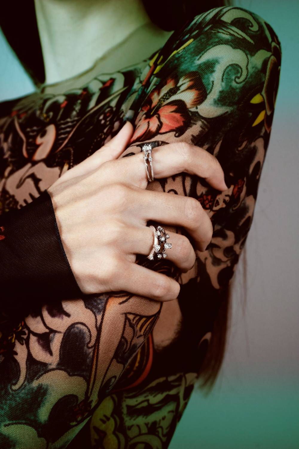 Paola Grande Gioielli BALANCE Anello 'Balance' Oro Bianco Con Goccia