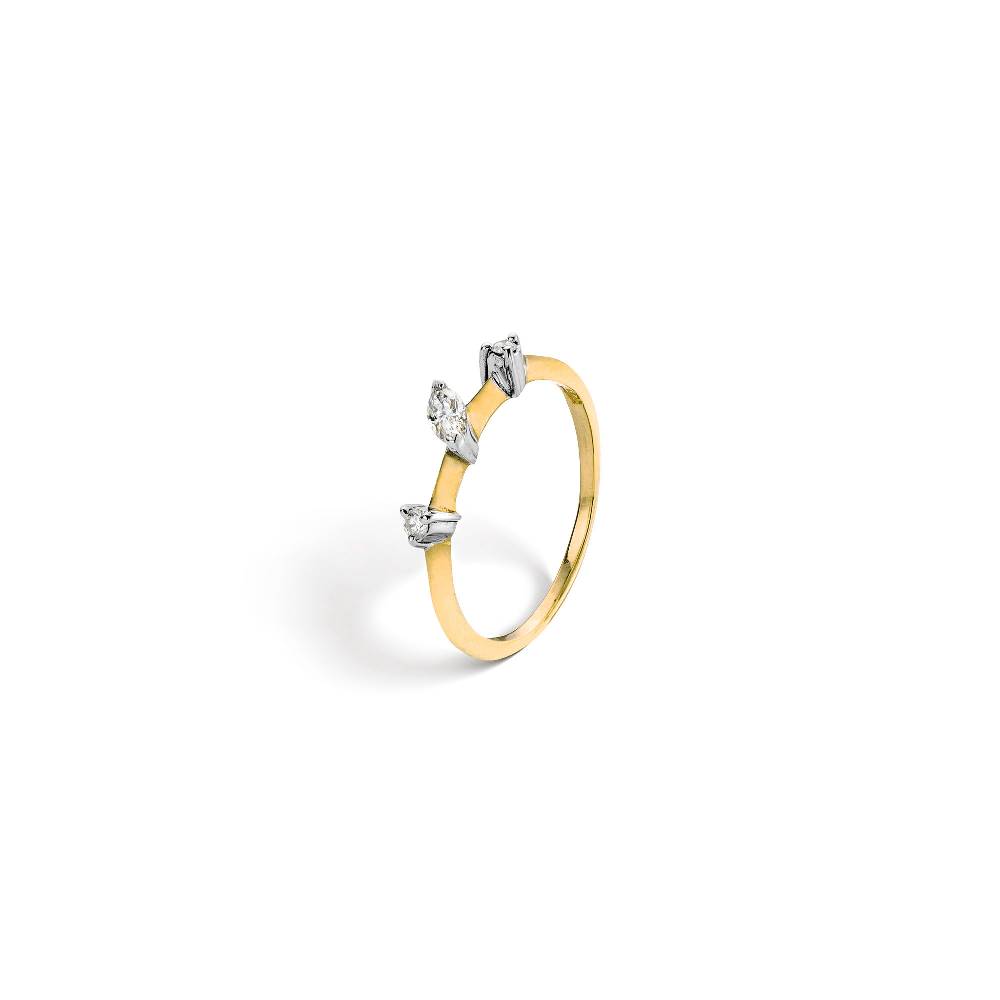 Paola Grande Gioielli BALANCE Anello 'Balance' Oro Giallo Con Marquise