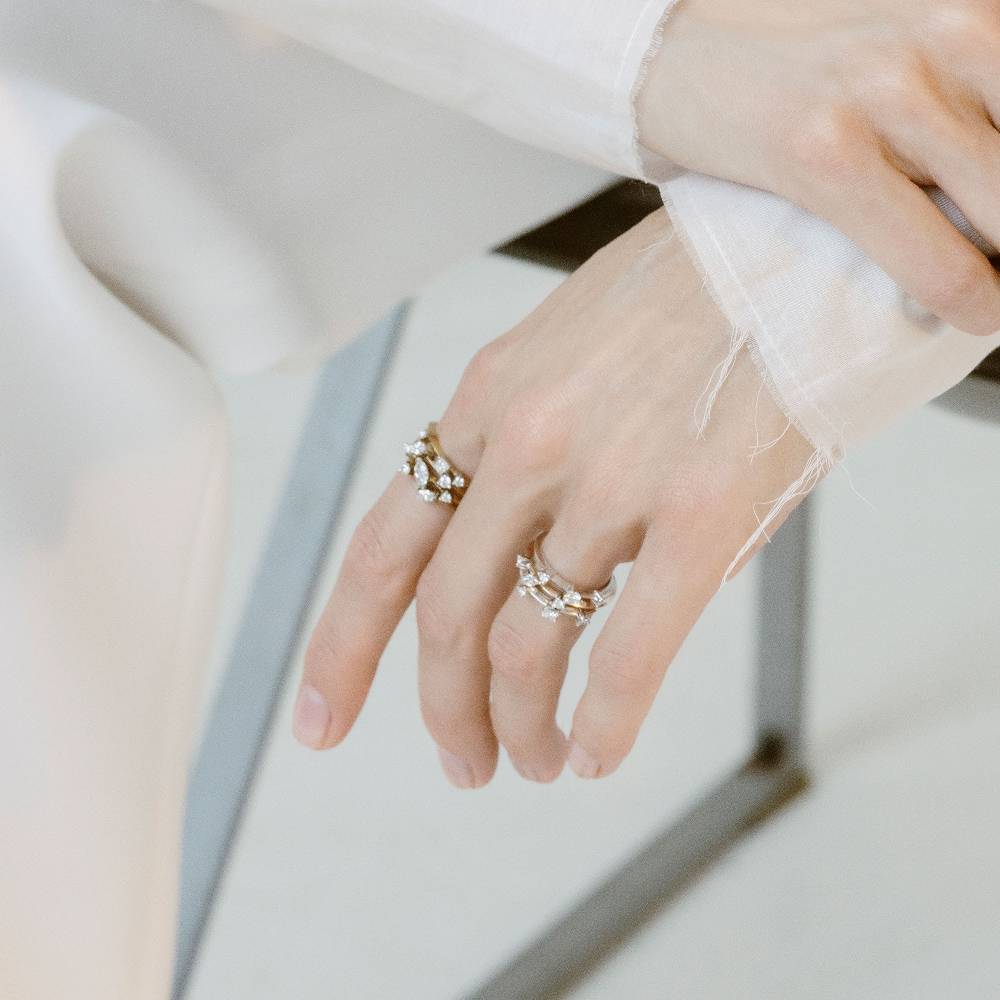 Paola Grande Gioielli BALANCE Anello 'Balance' Oro Giallo Con Marquise