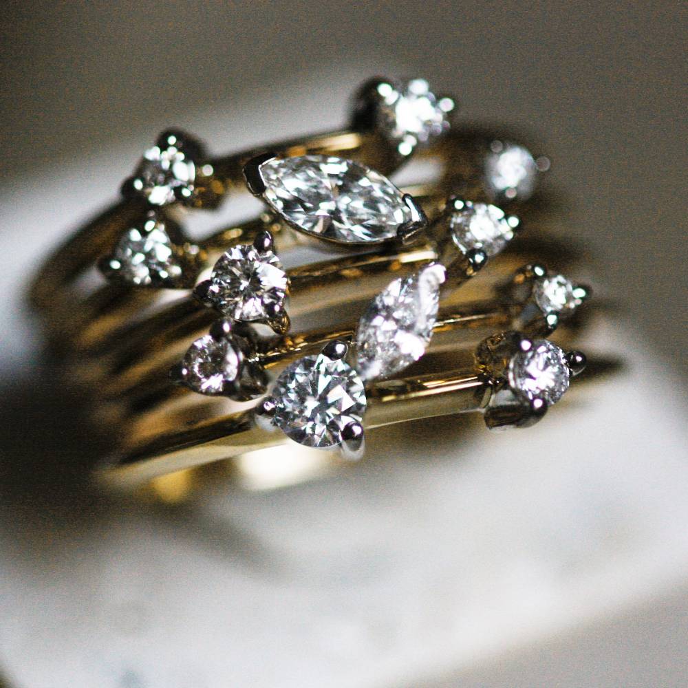 Paola Grande Gioielli BALANCE Anello 'Balance' Oro Giallo Taglii Brillante