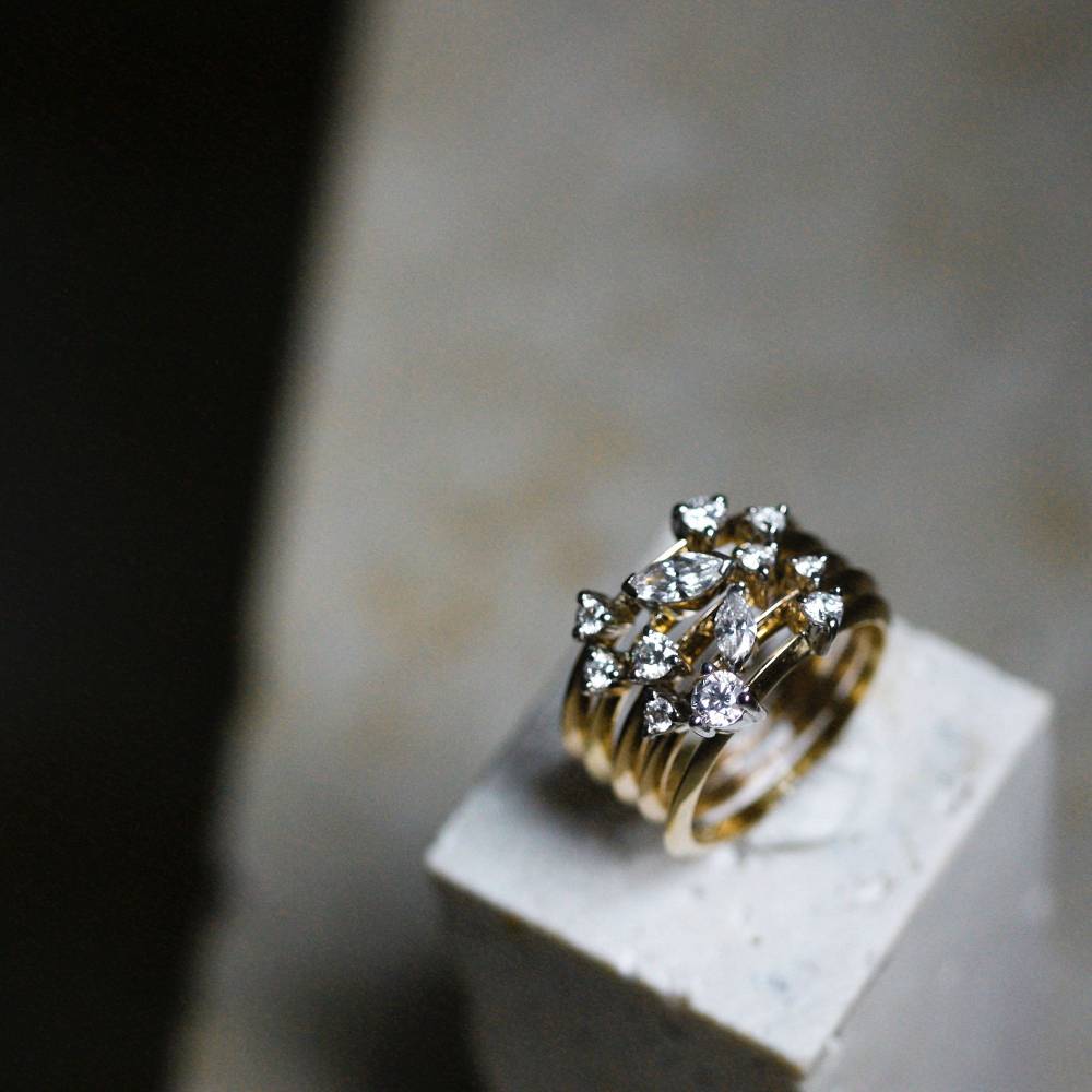 Paola Grande Gioielli BALANCE Anello 'Balance' Oro Giallo Taglii Brillante