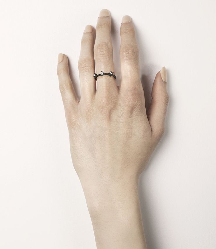 Paola Grande Gioielli BALANCE Anello 'Balance' Oro Nero