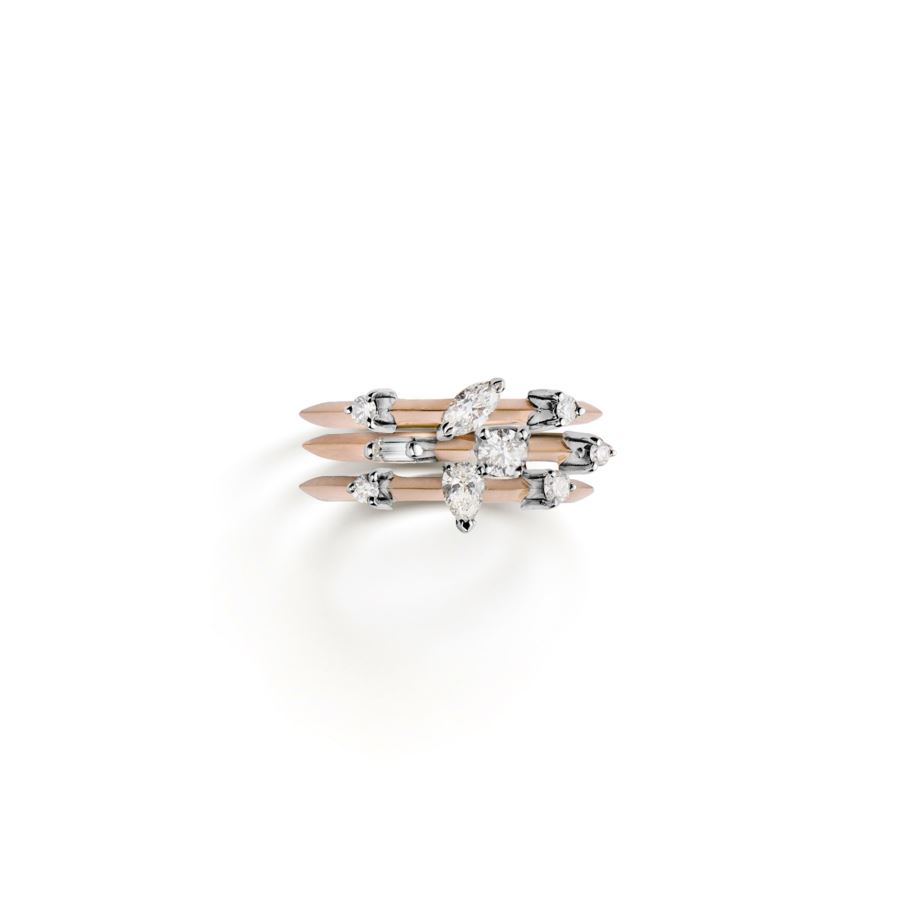 Paola Grande Gioielli BALANCE Anello 'Balance' Oro Rosa Con Goccia