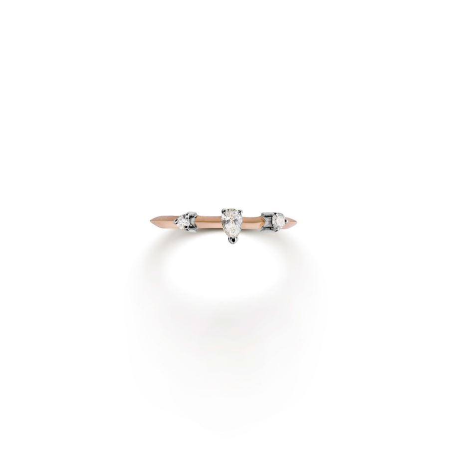 Paola Grande Gioielli BALANCE Anello 'Balance' oro rosa con goccia