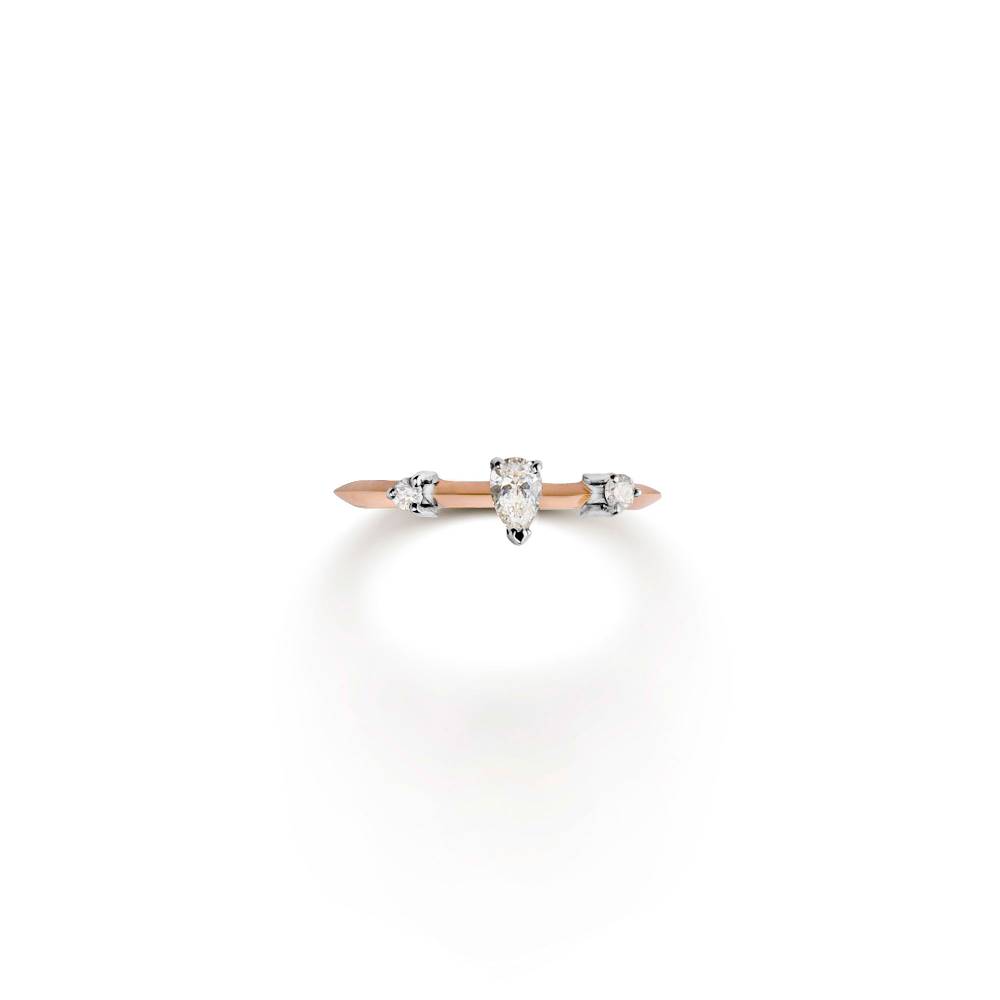 Paola Grande Gioielli BALANCE Anello 'Balance' oro rosa con goccia