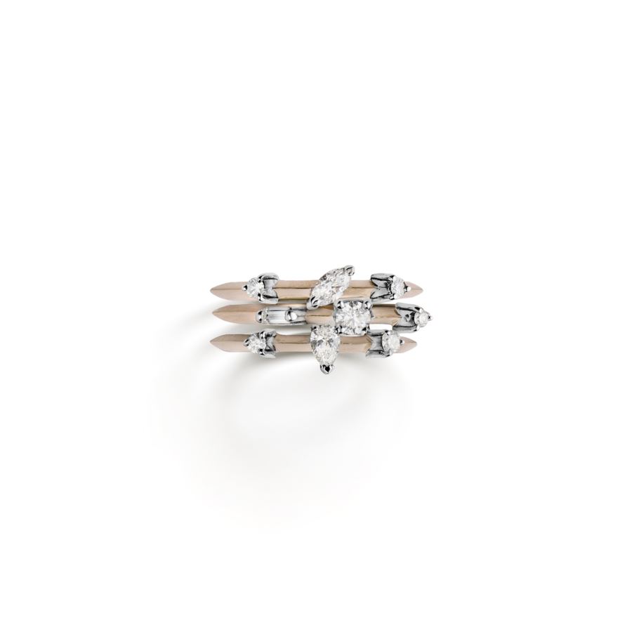 Paola Grande Gioielli BALANCE Anello 'Balance' Oro Rosa Con Marquise