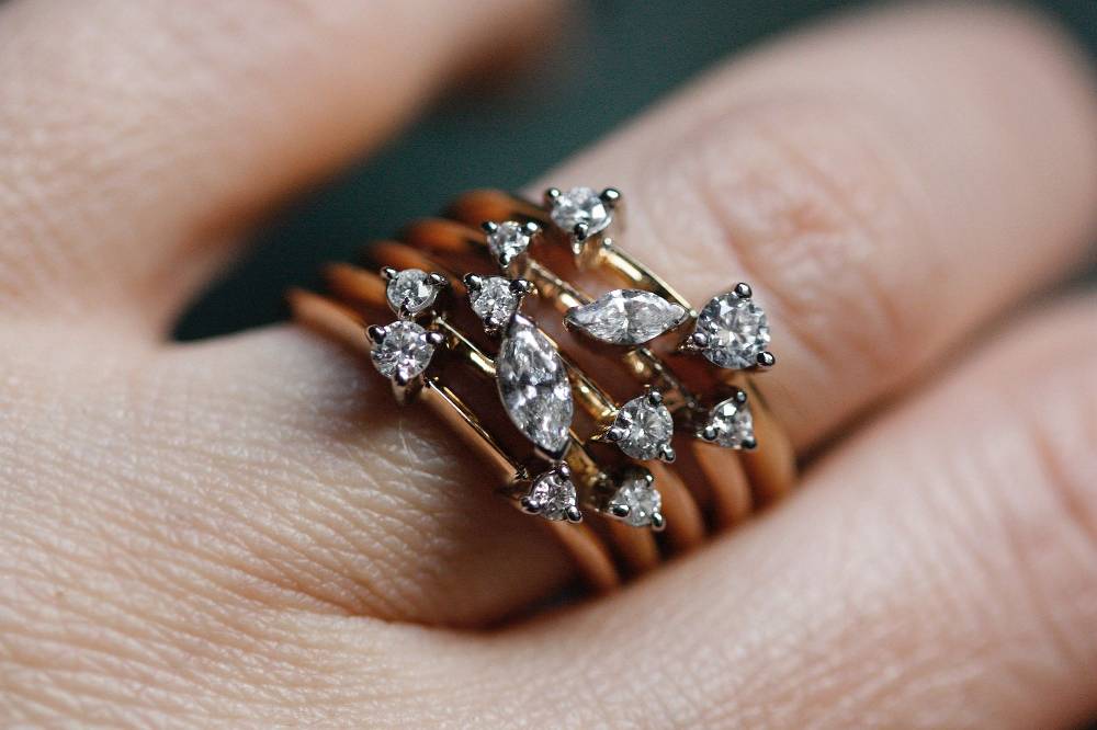 Paola Grande Gioielli BALANCE Anello 'Balance' Oro Rosa Con Marquise