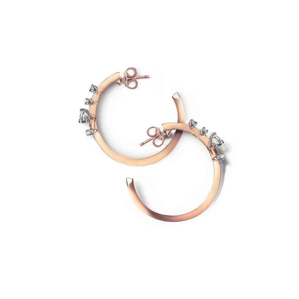 Paola Grande Gioielli BALANCE Cerchi Grandi 'Balance' Oro Rosa