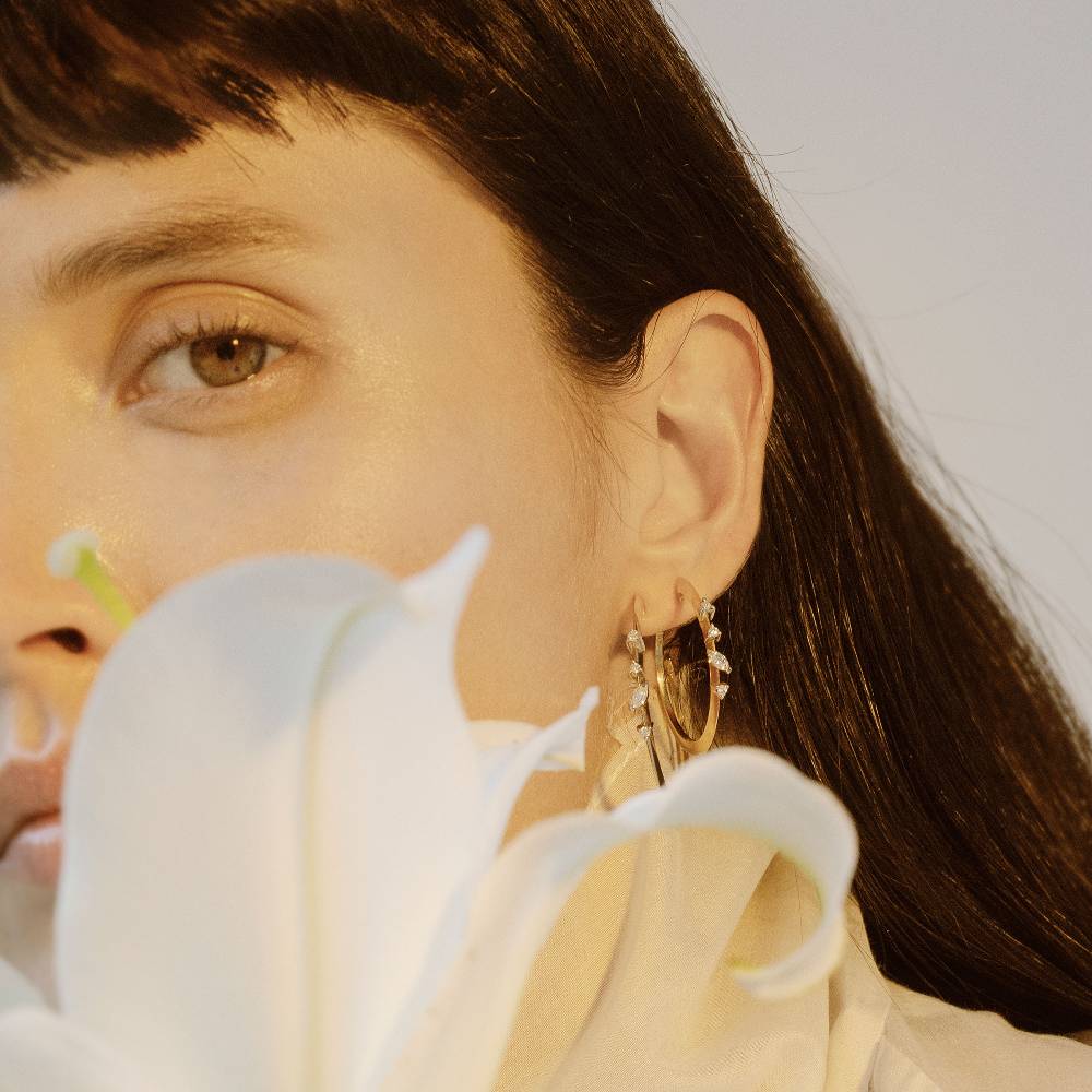 Paola Grande Gioielli BALANCE Cerchi Grandi 'Balance' Oro Rosa