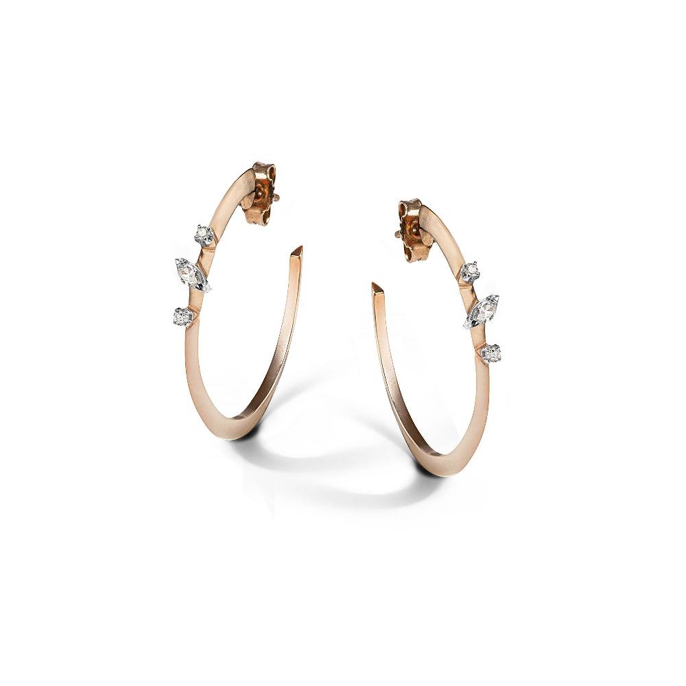 Paola Grande Gioielli BALANCE Cerchi grandi 'Balance' oro rosa