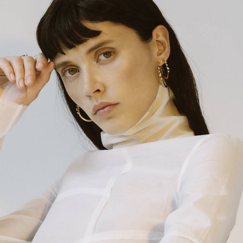 Paola Grande Gioielli BALANCE Cerchi Medi 'Balance' In Oro Giallo E Diamanti