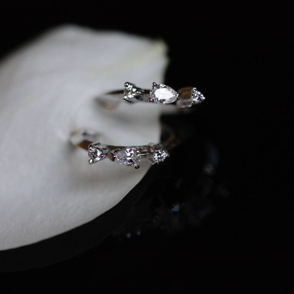 Paola Grande Gioielli BALANCE Cerchietti 'Balance' In Oro Bianco E Diamanti