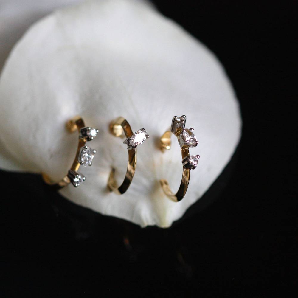 Paola Grande Gioielli BALANCE Cerchietti 'Balance' Oro Giallo E Marquise