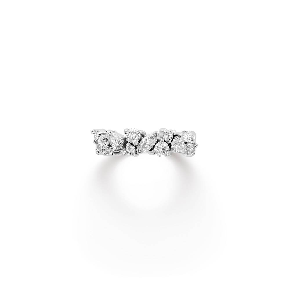 Paola Grande Gioielli BALANCE Fedina Di Diamanti Multi-fantasia