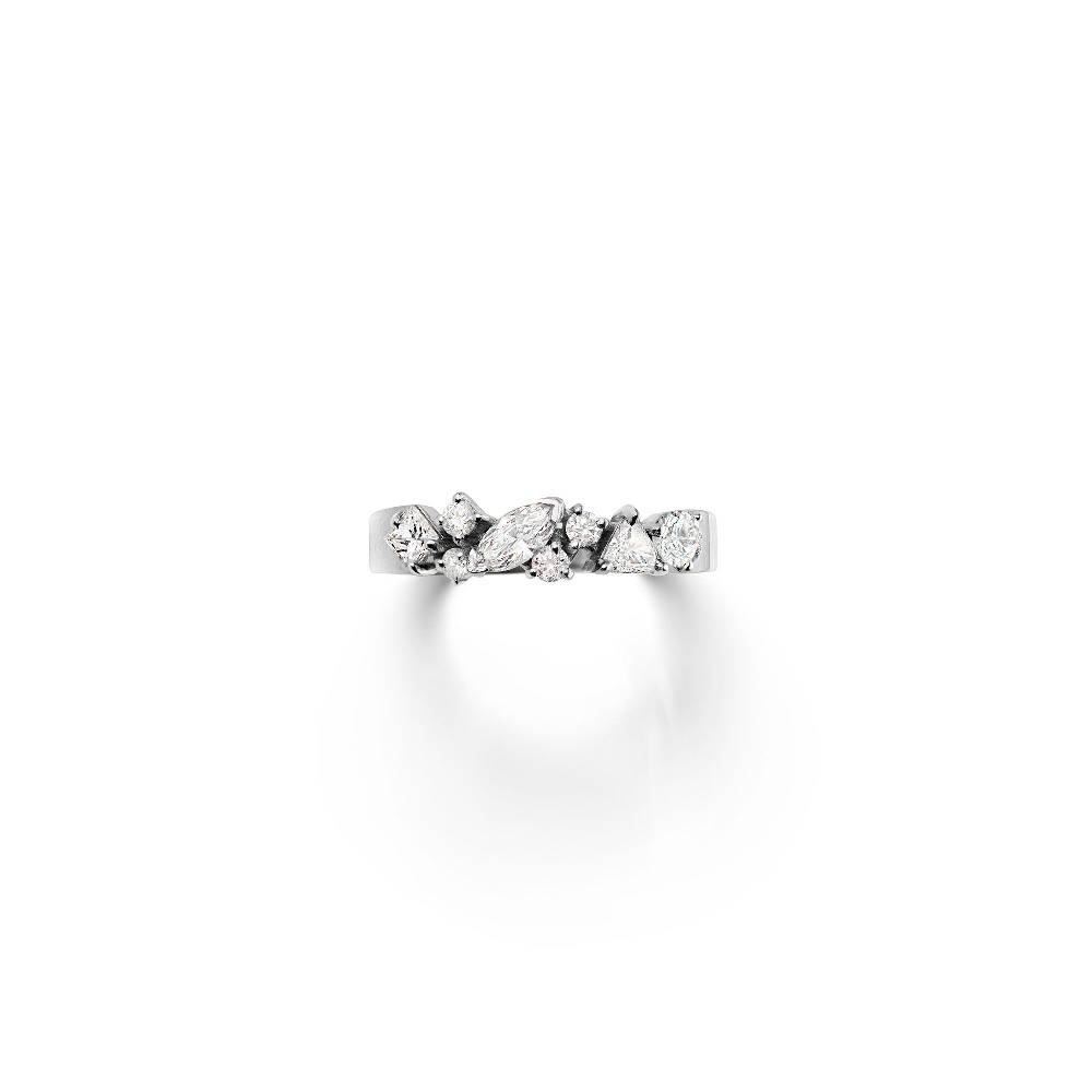 Paola Grande Gioielli BALANCE Fedina Di Diamanti Multi-fantasia