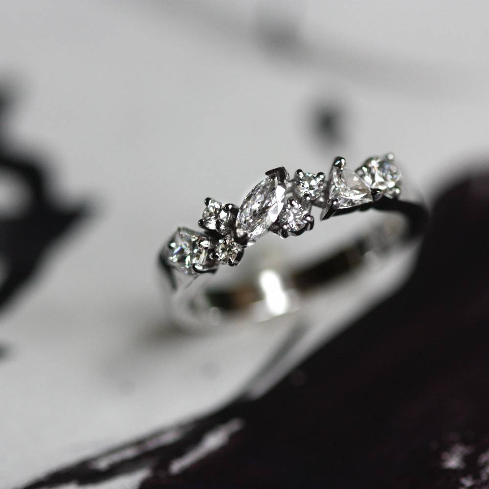 Paola Grande Gioielli BALANCE Fedina Di Diamanti Multi-fantasia