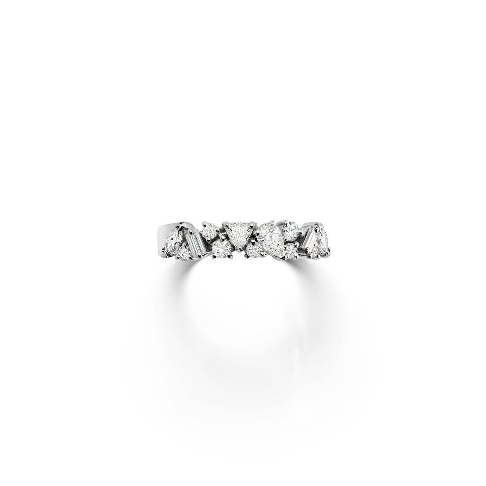 Paola Grande Gioielli BALANCE Fedina Di Diamanti Multi-fantasia