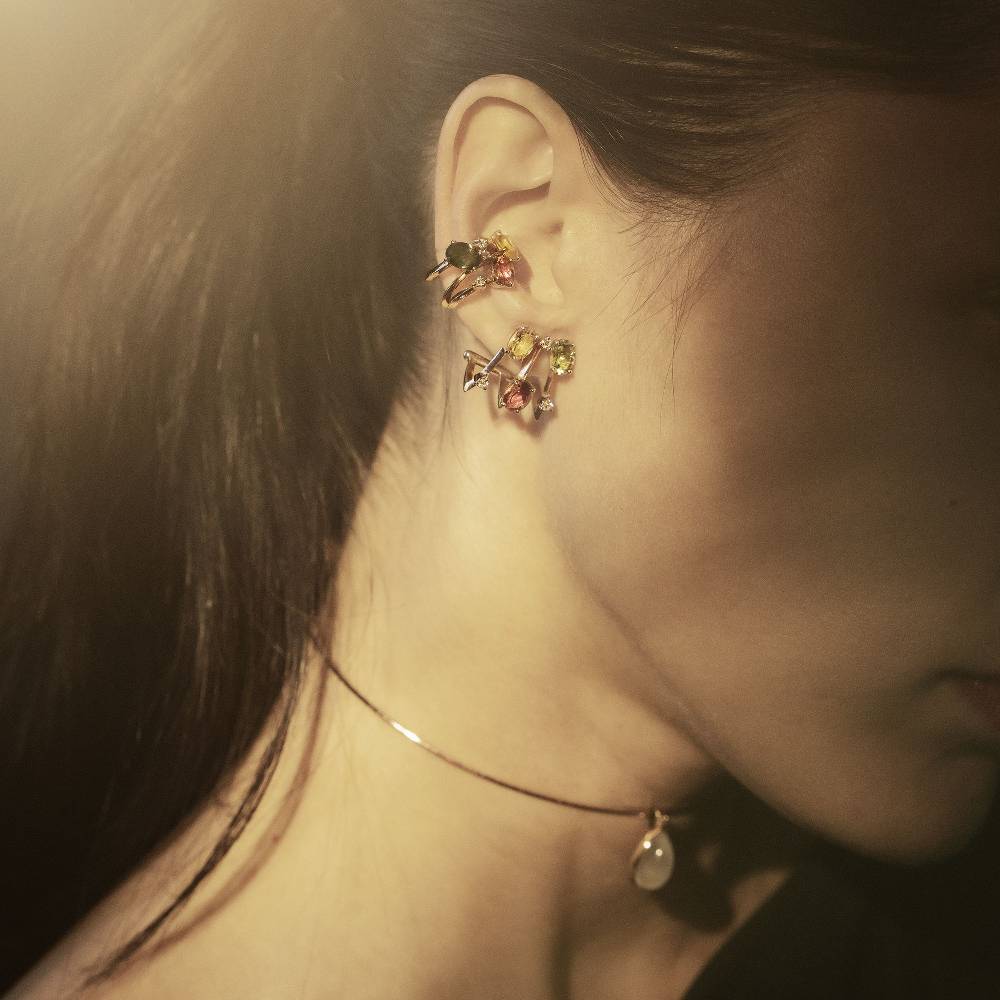 Paola Grande Gioielli BALANCE Orecchini 'Balance' 3 Elementi Con Tormaline