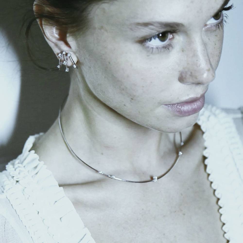 Paola Grande Gioielli BALANCE Orecchini 'Balance' 3 Elementi Oro Bianco